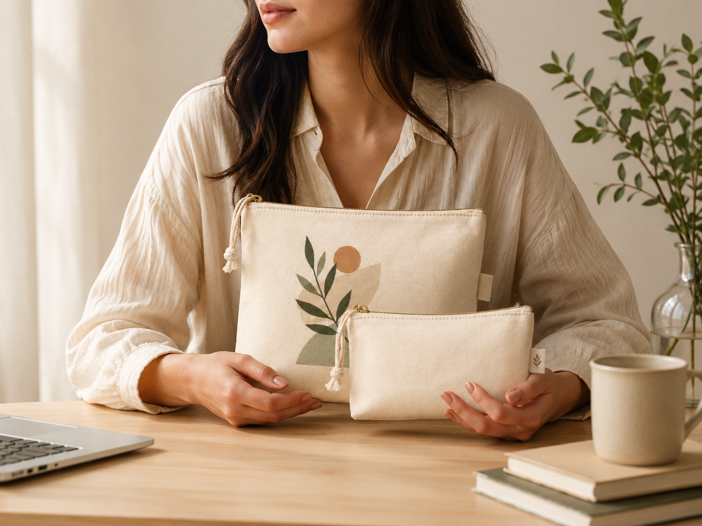 Canvas Zip Pouches